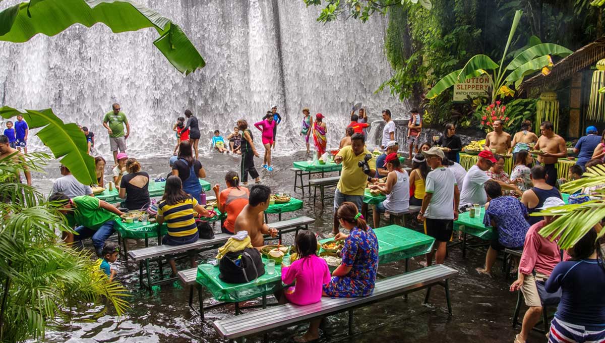 Labassin waterfall restaurant Philippines - World Holiday Vibes Blog, Good Vibes Only